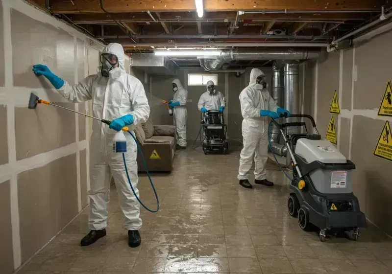 Basement Moisture Removal and Structural Drying process in Lexington Park, MD